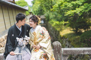 和装ロケーション×洋装スタジオフォト