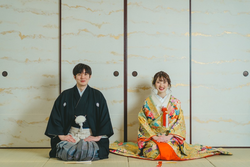 和装スタジオでの本格撮影