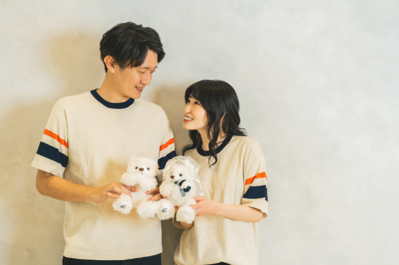 最後は私服で!お揃いペアルック撮影