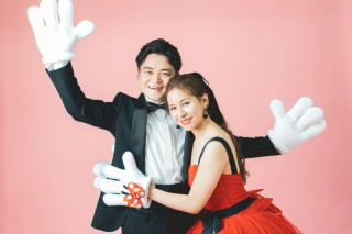 和装ロケーション×洋装スタジオフォト