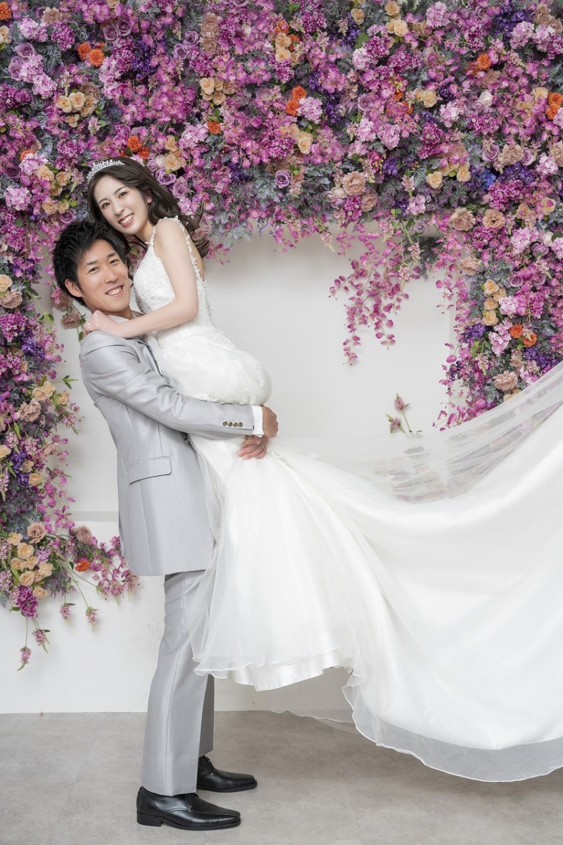 洋装で抱き上げショット