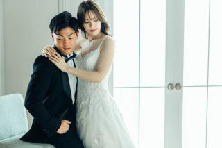 洋装スタジオフォト×和装ロケーションフォト