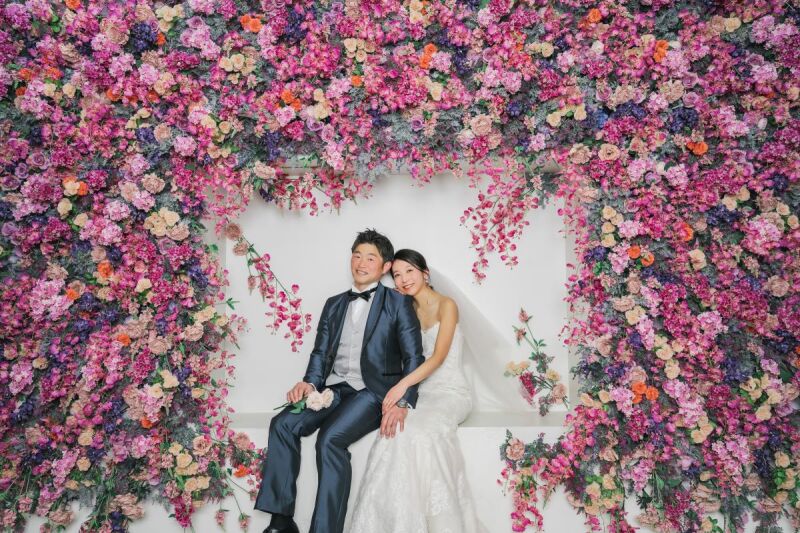 フラワーウォールのなかで