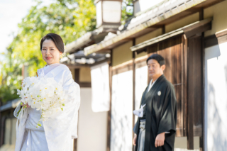 和装ロケーション×洋装スタジオフォト