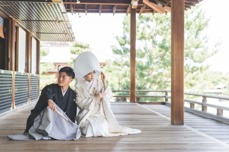 お色直しの後は京都のロケーションに飛び出して