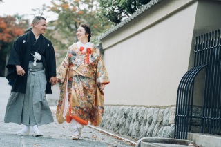 和装が似合う京都の街並みロケーションフォト