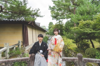 大覚寺ロケーション×洋装スタジオフォト