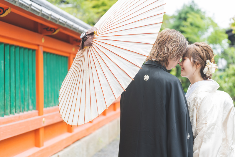 和装ロケーション(毘沙門堂)×洋装スタジオフォト(スタジオリシアン)