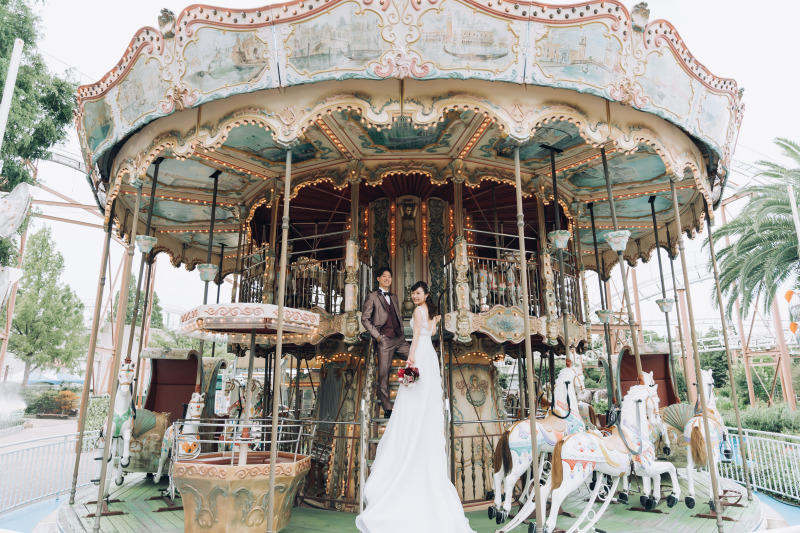 遊園地を使ってオシャレかわいいロケーションフォト