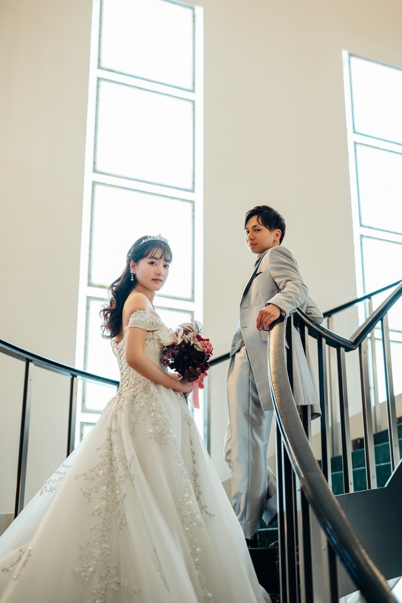 階段にてホテル婚風