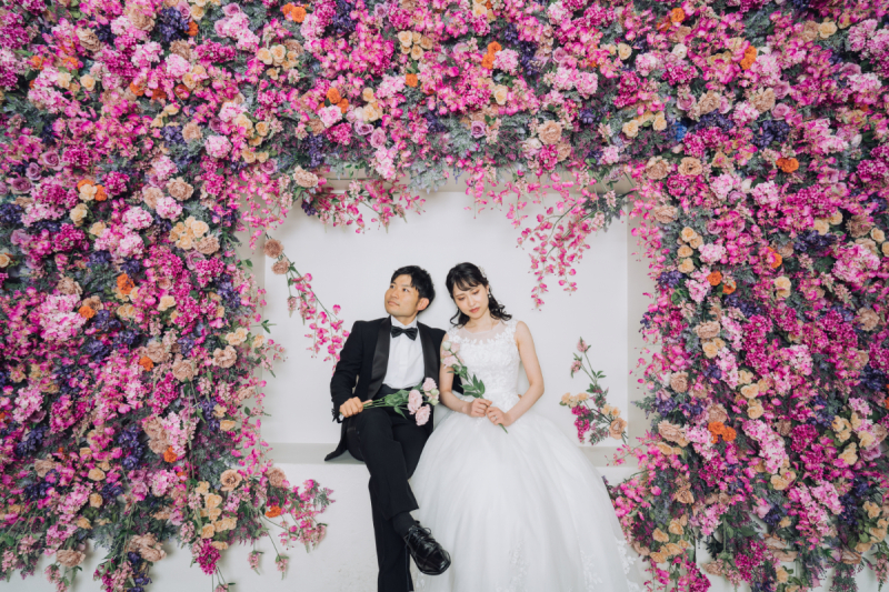 リシアンのスタジオフォトは華やかな韓国フォト撮影