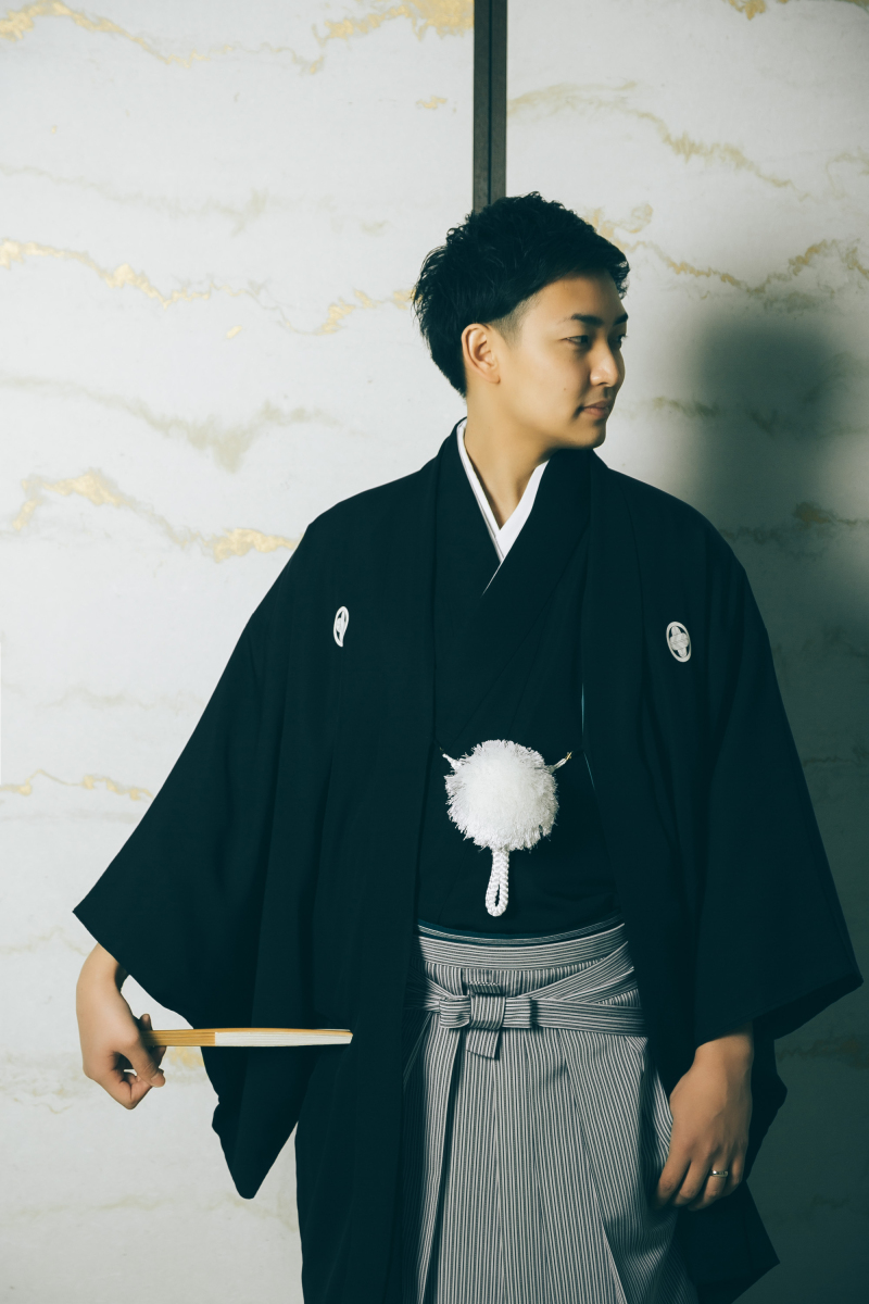 新郎様の紋付袴姿