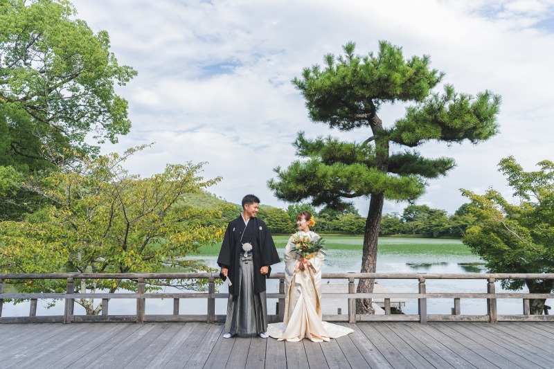 日本最古の庭池「大沢池」