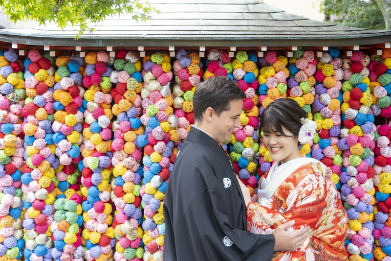 カラフルな空間での撮影