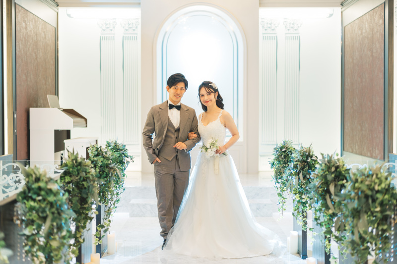 明るいチャペルで