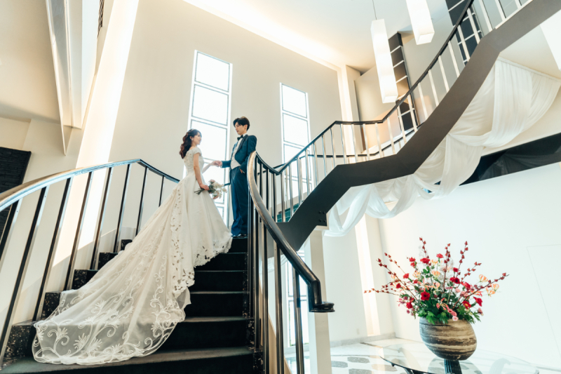 大階段ではトレーン流れる王道ショット