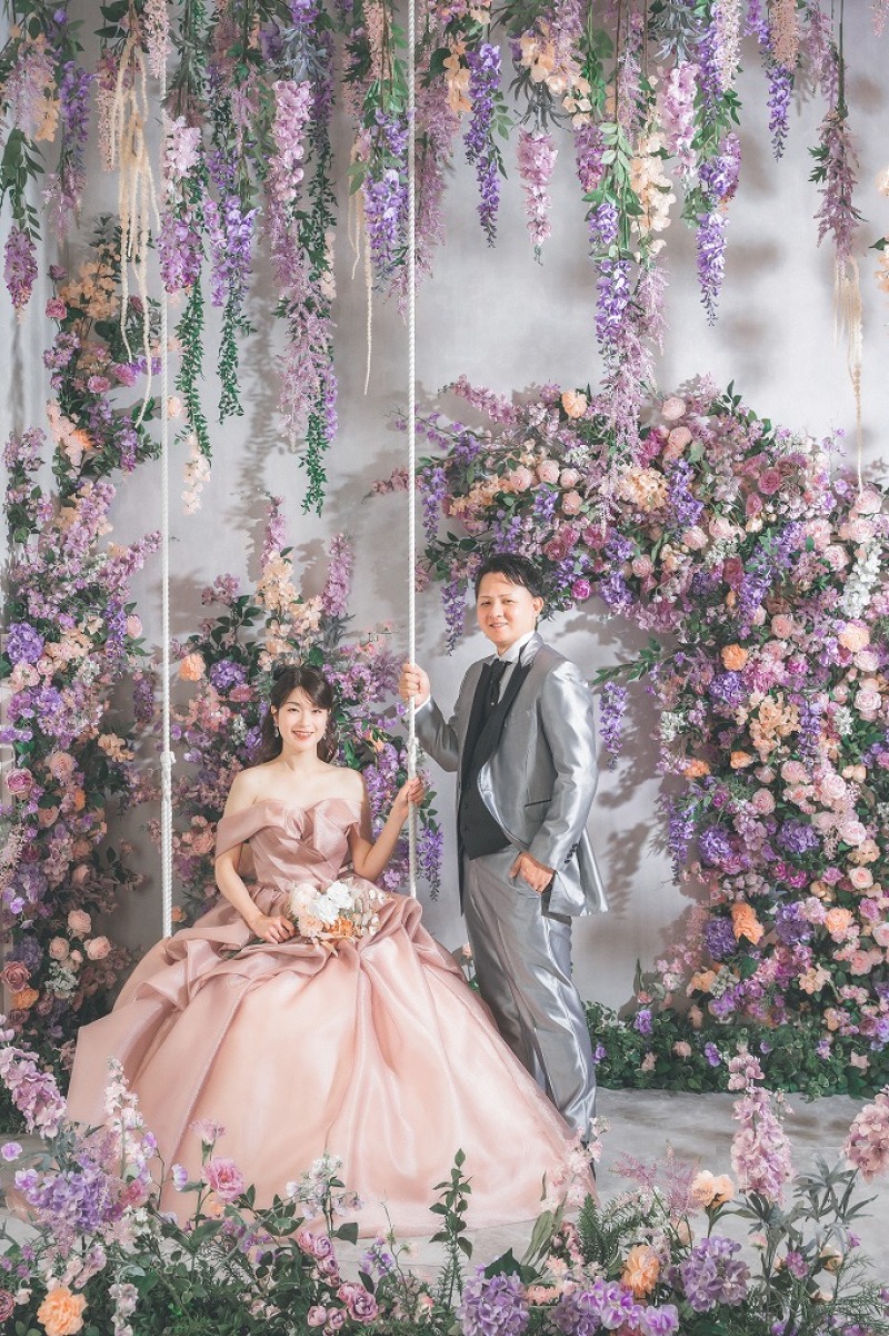 ブランコに座って