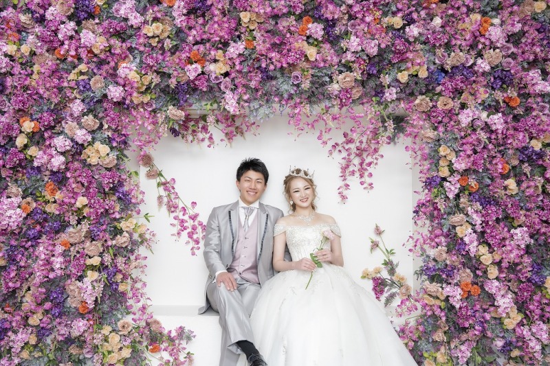 和装ロケーション(植物園)×洋装スタジオ