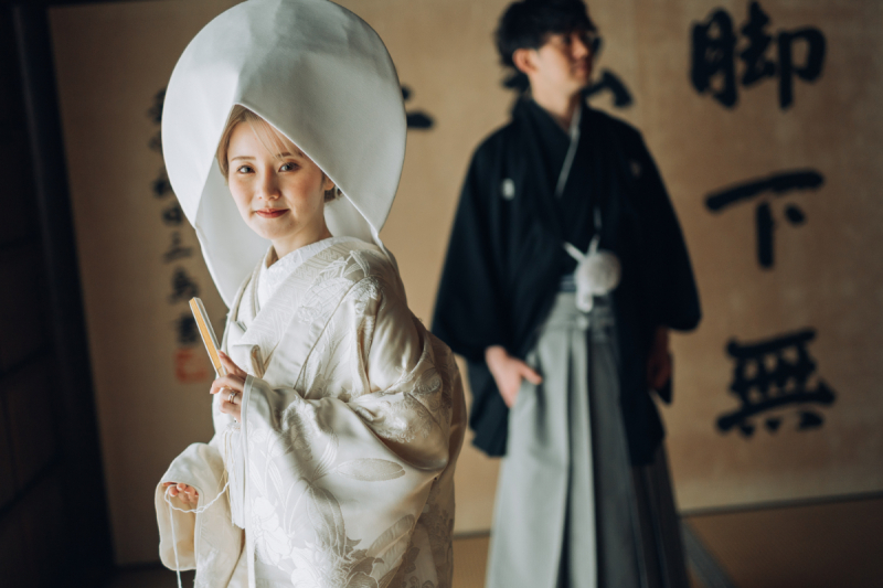 萬福寺の中での撮影、異国情緒を感じながら