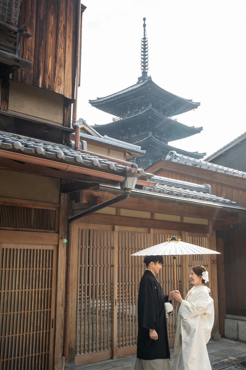 上から五重塔です。