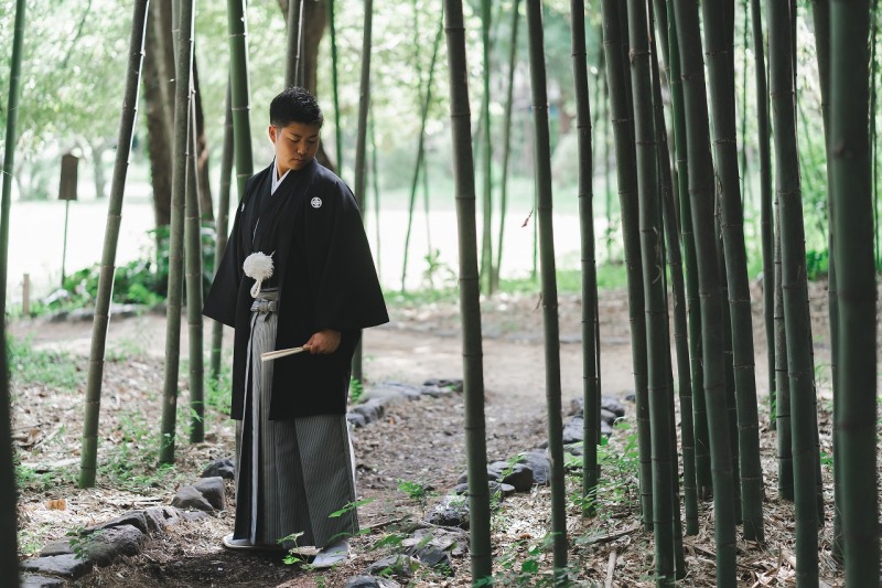 竹林×新郎ソロ撮影