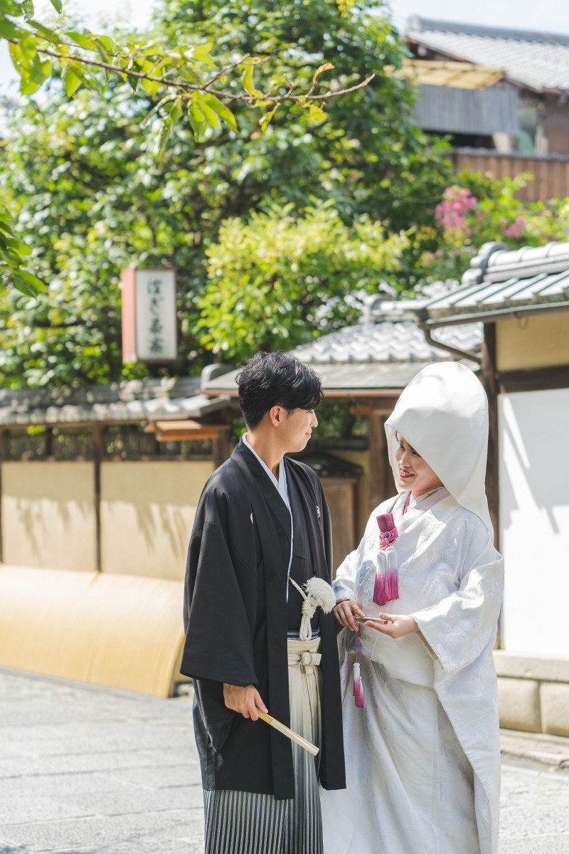 綿帽子をかぶって