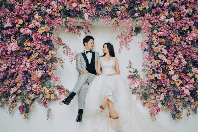 一番人気のフラワーウォール