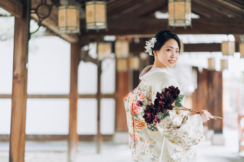 和装を彩るブーケ