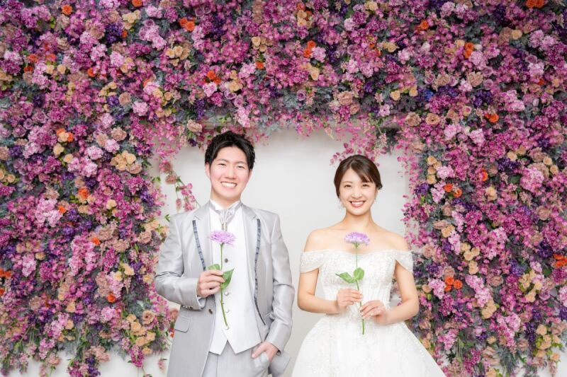 お花いっぱいのフラワーウォール