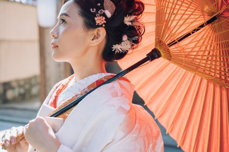 柔らかな日差しと新婦様ソロ