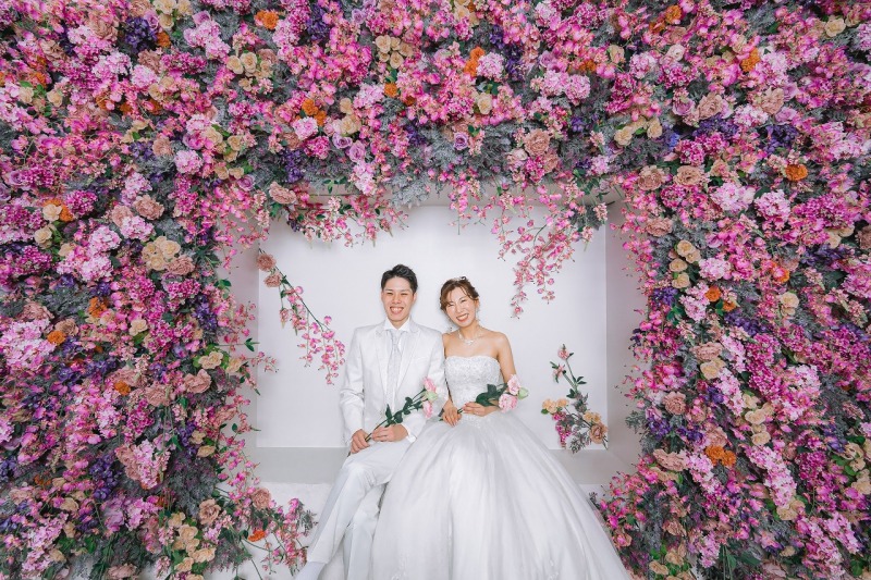 フラワーウォールでの一枚