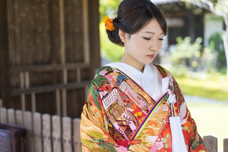 花嫁様の綺麗なソロ写真