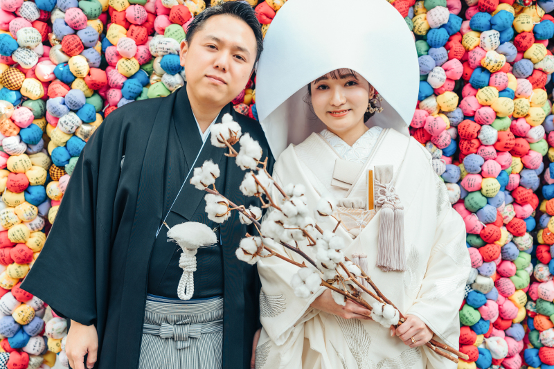 カラフルなポンポンがフォトジェニック