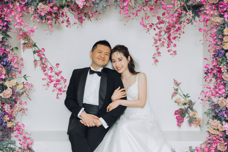 当店で人気のフラワーウォール