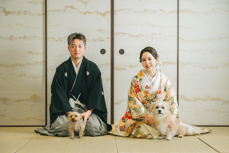 ワンちゃんと一緒に