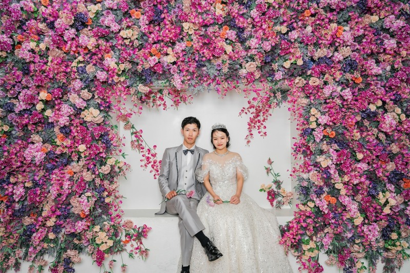 フラワーウォールで