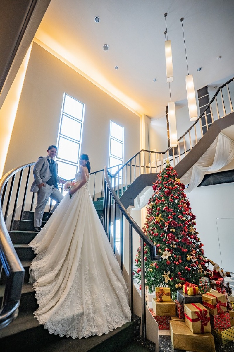 クリスマスツリーと一緒に