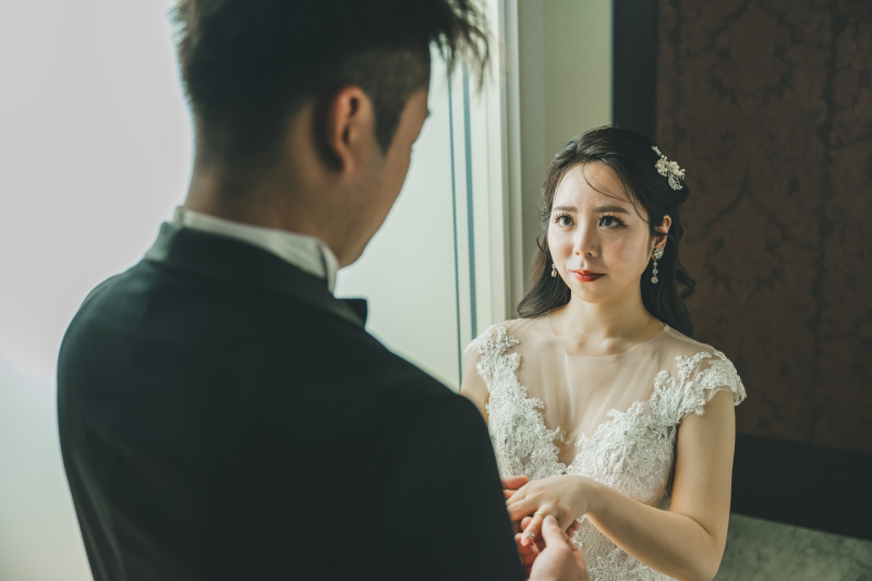 指輪交換のシーン