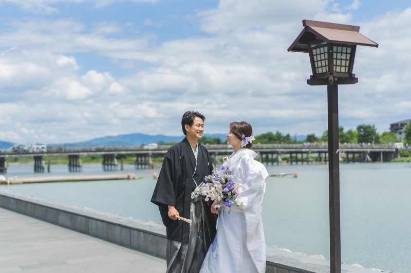 桂川沿いでの一枚