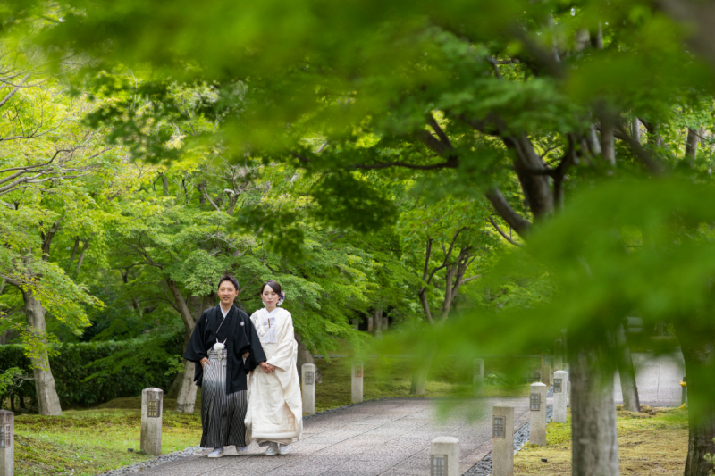 歩みを進める姿もしっとりと落ち着いた雰囲気に