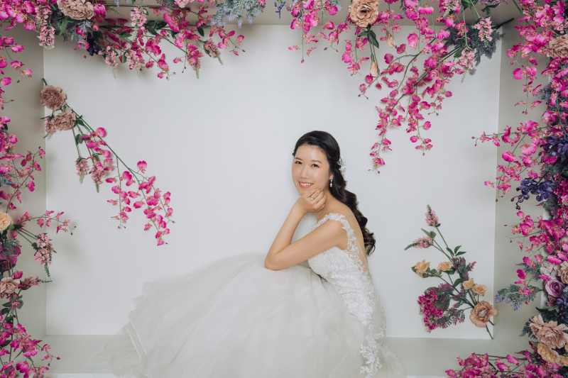 スタジオへ移動して洋装チェンジ