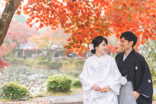 和装ロケーション×洋装スタジオフォト