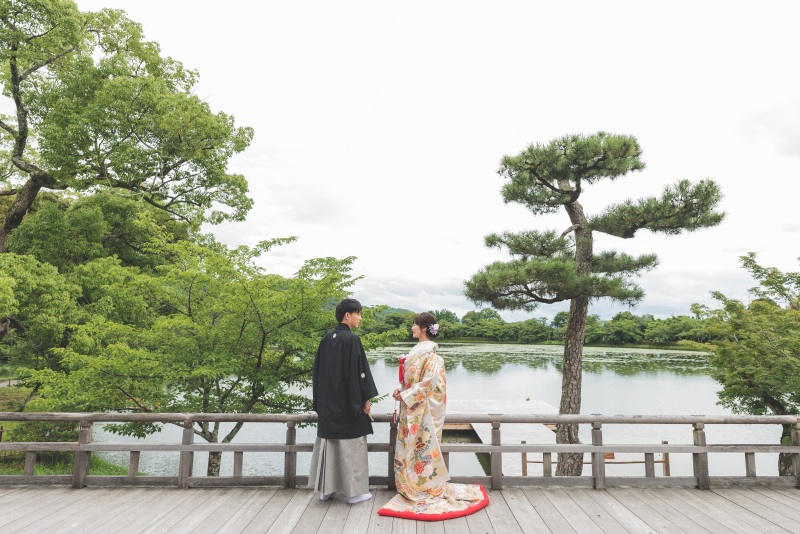 大覚寺にて