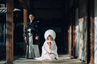 白無垢＆色打掛　毘沙門堂ロケーション撮影