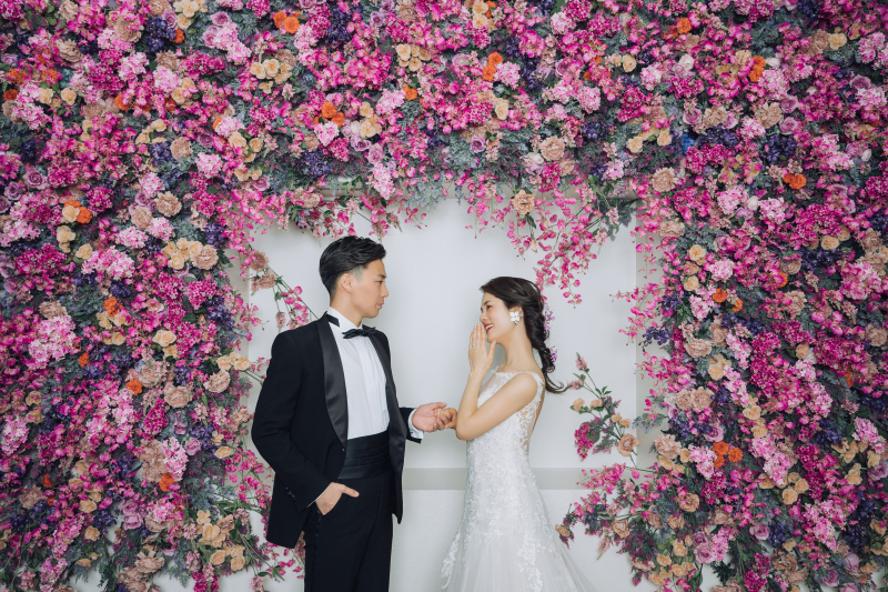 フラワーウォールで韓国フォト♡