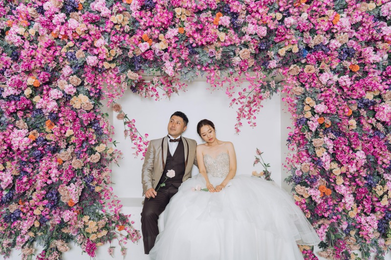 華やかなフラワーウォール