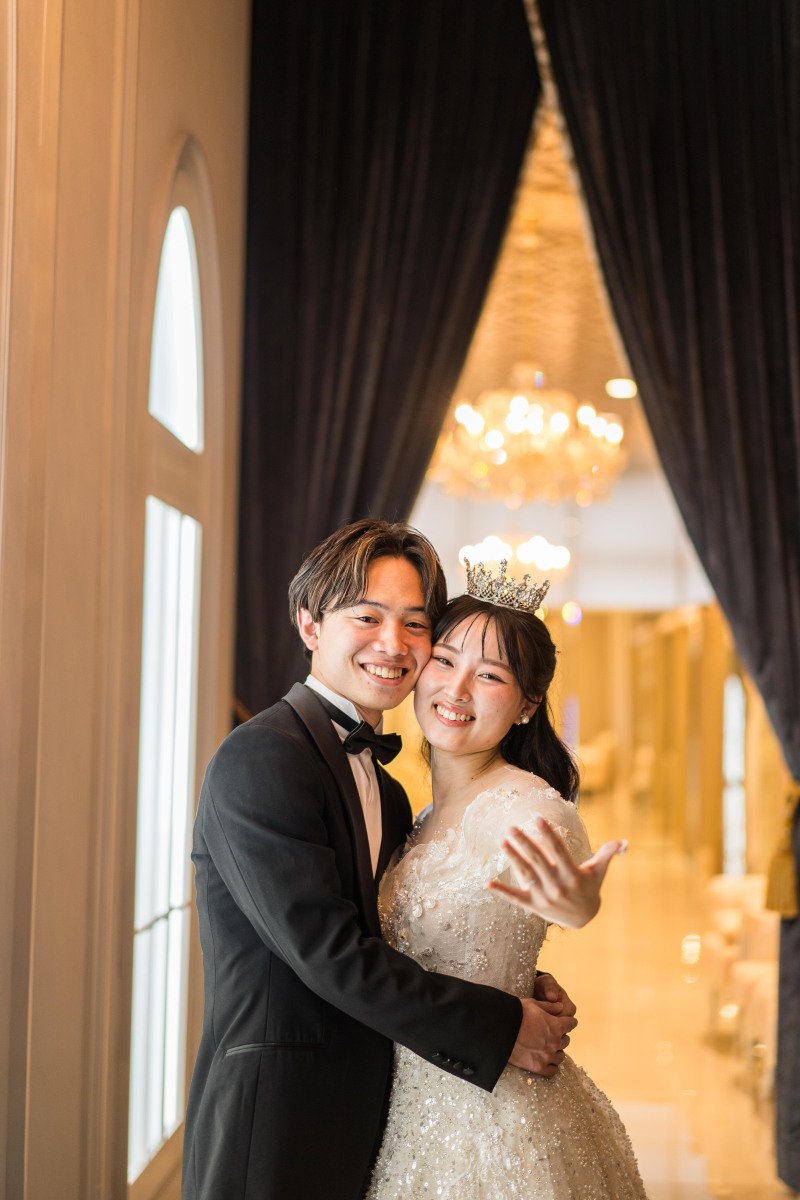 幸せオーラ全開で!