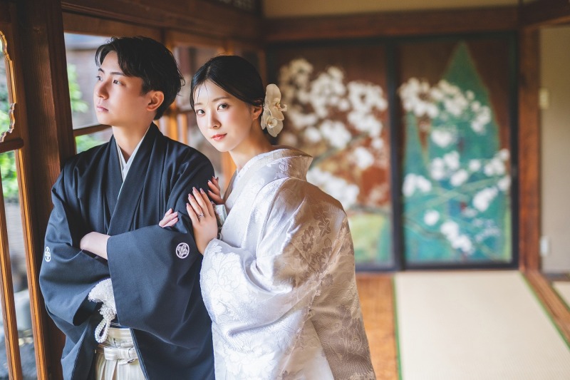 洋装スタジオ×和装ロケーション(白河院)