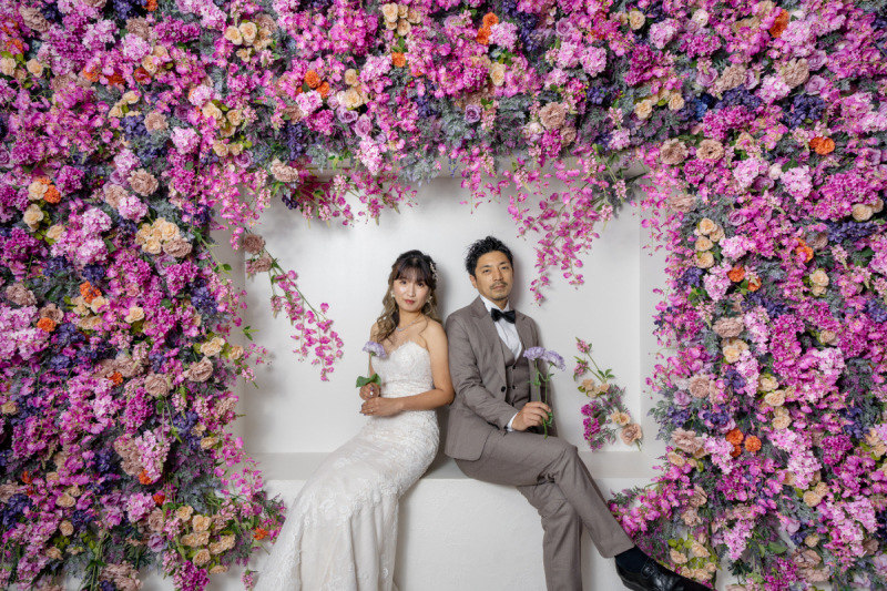 フラワーウォールで印象に残るお写真