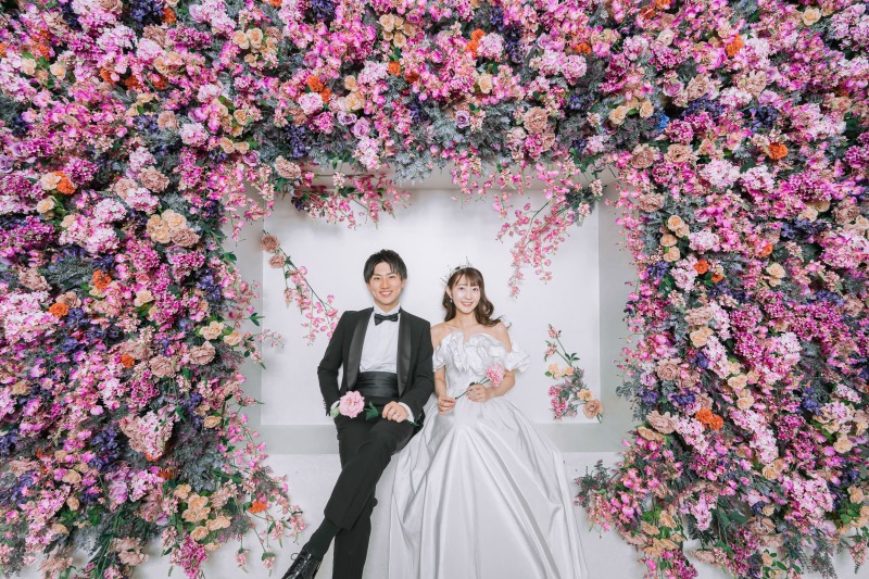 フラワーウォールの中で